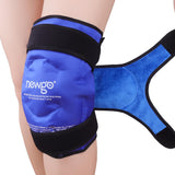 NEWGO XXXL Knee Ice Pack Wrap for Knee Replacement Surgery, Reusable Gel Cold Pack Knee Icing Wrap Around Entire Knee for Knee Injuries, Meniscus Tear, ACL, Swelling - Blue