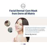 DERM·ALL MATRIX] Daily Facial Dermal-care (35g/sheet) Overnight mask pack,Lifting and Hydrating,Soothing, Exfoliating,Skin Nourishing,Collagen sheet mask for wrinkles and dry skin. 10sheets