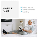 BraceAbility Plantar Fasciitis Night Splint Sock - Soft Plantar Fascia Brace for Sleeping, Achilles Tendonitis, Foot Drop, Heel Pain - Plantar Fasciitis Relief Night Splint for Women and Men (X-Small)