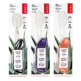 RADIUS Big Brush BPA Free & ADA Accepted Toothbrush Designed to Improve Gum Health & Reduce Gum Issues - Left Hand - Purple/Sea Shell/Midnight Sky - Pack of 3