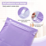 Hipruict Adult Diaper Disposal Bags, Set of 100 Dirty Diaper Bags Disposable, Self-adhesive Seal, Waterproof and Leak-proof, Discreetly Hide Personal Elderly Diapers, Seal Odor, Purple