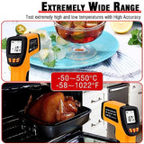 nfrared Thermometer,V·RESOURCING Non-Contact Laser Digital Temperature Gun -50 to 550°C(-58 to 1022°F), LCD Display with Backlight Infrared Thermometer for Laboratory,Kitchen,Factory Industry Use