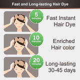 Joyful Young Natural Hair Dye Shampoo 3 IN 1, Hair Color for Gray Hair Coverage, Hair Coloring Shampoo for Women, Color Shampoo Beard Dye for Men, Vegan Ammonia Free Hair Shampoo (Light Brown)