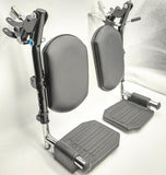 Wheelchair Elevating Legrests with Padded Calf Pads, Composite Footplates, Fits Most Standard wheelchairs of All Brands. Wheelchair Parts,Same Functional Structure as LK3JELR,T94,(1Pr, Black)