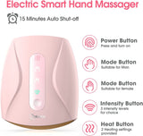 cotsoco Electric Hand Massager for Palm Massage, Cordless Massager with 3 Levels Compression & Heat, Finger Numbness Coldness Relief, Best Gifts for Women Men Mom Dad
