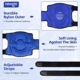 NEWGO Ice Pack for Knee Replacement Surgery, Reusable Gel Cold Pack Wrap Around Entire Knee for Knee Injuries, Pain Relief, Swelling, Bruises (2Pack Blue)