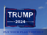 Trump 2024 Flag 4x6 Outdoor Indoor- Donald Trump 2024 Flag- Double Sided Printing- Double Stitched- Polyester with Brass Grommets (4x6 Ft)