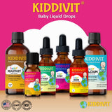 Kiddivit Baby Lactase Liquid Drops 1000 Units - 100 Daily Servings, 1 Fl Oz (30 mL) - Built-in Dropper, Glass Bottle - Sugar Free, Gluten Free, Vegetarian Friendly