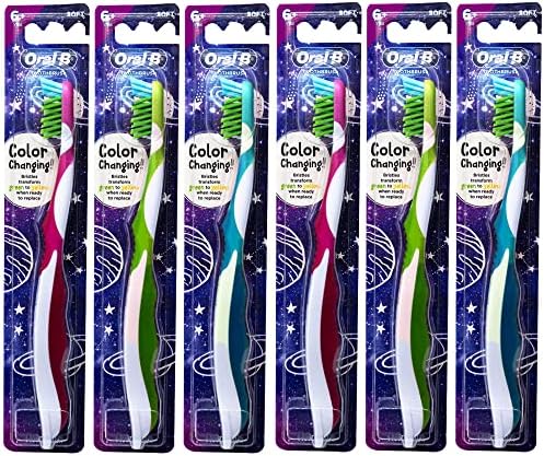 Oral-B Pro-Health Junior CrossAction Galaxy Toothbrush, Ages 6+, Soft - Pack of 6