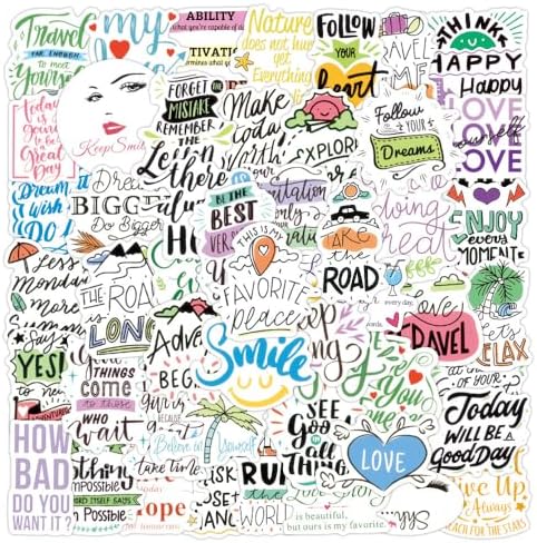200Pcs Motivational Stickers for Women,Waterproof Vinyl Positive Stickers for Water Bottle Laptops Computers Phone,Inspirational Stickers for Adults Students Teachers Employees