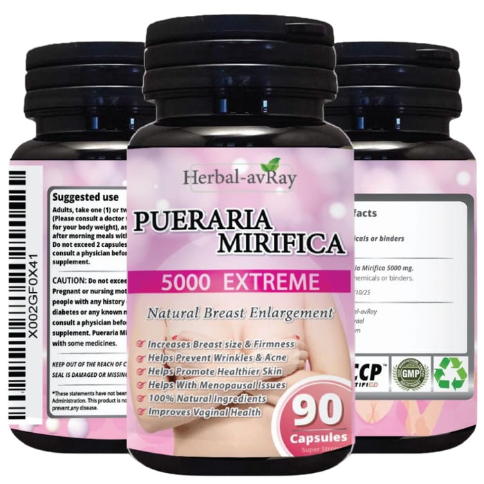 Pueraria Mirifica Capsules - 5000 mg - 90 Vegan Capsules