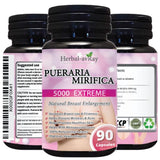 Pueraria Mirifica Capsules 5000mg - Natural Breast Enhancement Pills for Women - Breast Enlargement Pills - Breast Growth, Vaginal Health, Menopause Relief, Skin & Hair Health - 90 Vegan Capsules