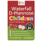 Waterfall D-Mannose Children Melt in the Mouth Tablets with a hint of Strawberry. Suitable for Boys & Girls, 3 Years + | 100 Count