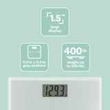 Weight Watchers Scales by Conair Scale for Body Weight, Digital Bathroom Scale in Glass