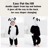 QIAONIUNIU Halloween Baby Panda Costumes Toddler Outfit Infants Cosplay Romper 18-24 Months