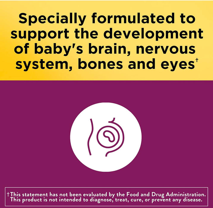 Nature Made Prenatal with Folic Acid + DHA, Prenatal Vitamin and Mineral Supplement for Daily Nutritional Support, 150 Softgels, 150 Day Supply