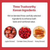 SAMSIDAE Korean Red Ginseng 6years Grown Tonic Plus, Jujube Concentrate, Cornus Fruit Concentrate, Boost Energy and Healthy Tea, Drink - 20 Pouches (Made in Korea)