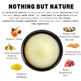 Beef Tallow Honey Balm - Grass-Fed Organic Face Cream with Honey & Olive Oil, for Eczema, Rosacea, Baby, Acne (4 oz)