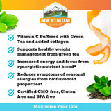 Maximum Living Solu-C with Green Tea, 120 Capsules
