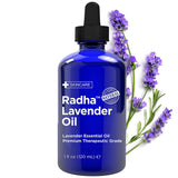 Radha Beauty - Lavender Essential Oil 4oz - Premium Therapeutic Grade, Steam Distilled for Aromatherapy, Relaxation, Laundry, Meditation, Massage, Yoga, Relief