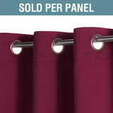 H.VERSAILTEX Blackout Curtains for Bedroom 84 Inches Length Thermal Insulated Window Curtains for Living Room, Christmas Deals Curtain Panels, Antique Grommet - Burgundy Red, One Panel, 52" W x 84" L