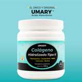 Umary - COLÁGENO HIDROLIZADO TIPO II - Polvo para preparar Bebida con Biotina 500 mg