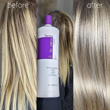 Fanola No Yellow Shampoo With Purple Violet Pigments To Eliminate Unwanted Yellow Tones & Brassiness In Platinum, Light Blonde, Gray, Bleached, or Highlighted Hair 1000ml