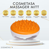 Cellulite Massage Oil with Massager Mitt - 100% Natural Cellulite Oil, Highly Absorbable and Deeply Penetrates Skin- Firms, Tones, Tightens & Moisturizes Skin by Cosmetasa (8.8 oz)