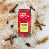 Door County Coffee Door County Christmas Flavored Coffee Ground | 8oz Bag | Holiday Seasonal Coffee | Medium Roast | 100% Specialty Arabica Coffee | Cinnamon & Spice Flavored Coffee