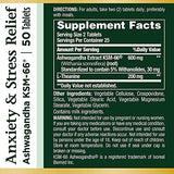 NATURE'S BOUNTY Anxiety and Stress Relief Ashwagandha Tablets - 50 Count