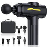 SORUDEL Massage Gun,Massage Gun Deep Tissue for Pain Relief with 7 Massage Heads & 6 Speeds and Carrying Case (Black)