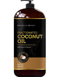 Brooklyn Botany Fractionated Coconut Oil for Skin, Hair and Face – 100% Pure and Natural Body Oil and Hair Oil - Carrier Oil for Essential Oils, Aromatherapy and Massage Oil – 28 fl Oz