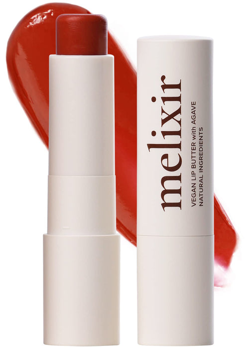 Melixir Vegane Lippenbutter #03 Red Velvet(getönt) (+8 weitere Farben) 3.9 g, bienenfrei, ohne Petrolatum, tief nährender veganer Lippenbalsam auf pflanzlicher Basis