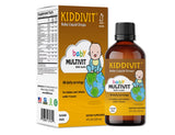 Kiddivit Baby Multivitamin Liquid Drops with Inulin - 48 Daily Servings, 4 Fl Oz (120mL) - Glass Bottle - Sugar Free, Gluten Free, Vegetarian Friendly