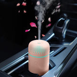 Car Diffuser Humidifier Aromatherapy Essential Oil Diffuser Car Air Freshener Diffuser USB Cool Mist Mini Portable Diffuser for Car Home Office Bedroom (Pink)