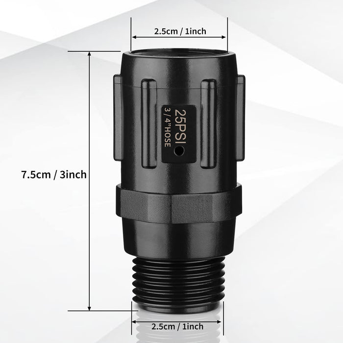 [Upgraded] Pressure Regulator 25 PSI, 3/4" FHT × 3/4“ MHT, Pressure Reducer Low Flow Valve, Great for Drip Irrigation System (2 Pack)