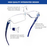 AQWANO Rimless Reading Glasses Computer Blue Light Blocking for Women Men, 5 Pack Clear Frame Readers Anti Glare/Eyestrain Lightweight Comfortable, 1.75