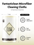 Fantasticlean Microfiber Cleaning Cloth Roll -75 Pack, Tear Away Towels, 12" x 12", Reusable Washable Rags (Beige)