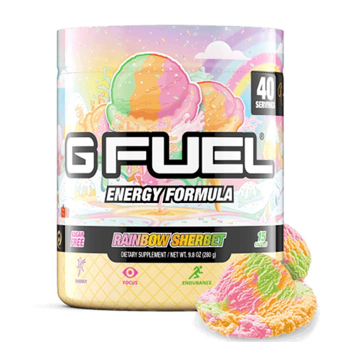 G fuel Watermelon Energy Powder, Sugar Free, Clean Caffeine Focus Supplement, Water Mix, Focus Amino, Vitamin + Antioxidants Blend, 9.8 oz (40 Servings)