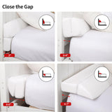 MABOZOO Pillow Wedge for Headboard Gap,Bed Gap Filler Queen Size,Foldable Bed Wedge Pillow for Headboard,White Bed Wedge Gap Filler,Foam Mattress Gap Filler,60"x6"x6"