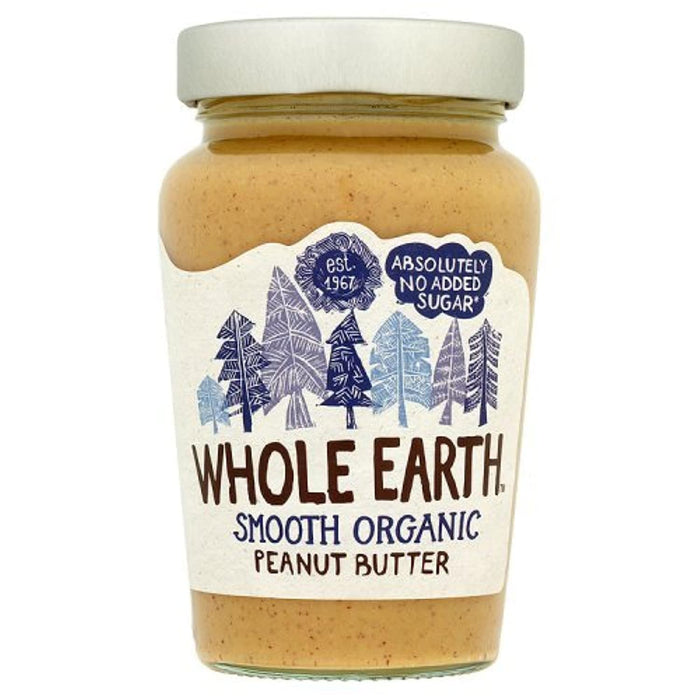 Whole Earth Organic Smooth Peanut Butter No Added Sugar (340g)