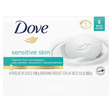 Dove Sensitive Skin Beauty Bar Unscented - 4oz(Pack of 8)