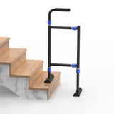 Aluminum Stair Climbing Assist Cane, Stair Walker for Elderly with Sore Knees, Stair Cane with Widened Base, Adjustable Height and Easy Installation, Suitable for Steps with Varying Heights and Widths