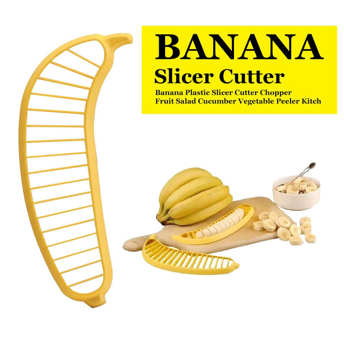 Guyuyii Banana Cutter Slicer - Quick, Safe, and Even Slices for Fruit Salads and Snacks - A Must-Have Kitchen Gadget for Kids, Adults, Elderly, and Healthy Eaters