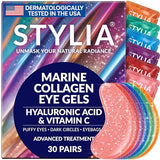 Under Eye Patches for Dark Circles and Puffy Eyes (30 Pairs), Marine Collagen Eye Gel Pads for Puffiness with Vitamin C, Hyaluronic Acid, and Pearl Extract, Eye Mask for Dark Circles and Puffiness