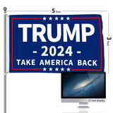 Probsin Trump 2024 Flag 3x5 Ft Decorations Outdoor Double Sided 3 Ply Blue Take America Back Flag Heavy Duty Banner Party Supplies Yard Signs Home Decor Hanging Poster with 2 Brass Grommets