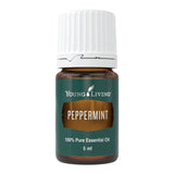 YOUNG LIVING Peppermint Essential Oil 5ml | Ideal for Muscle Relaxation | Invigorating Mint Aroma | Cooling Sensation | Aromatherapy Diffuser at Home or After a Workout