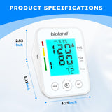 Blood Pressure Monitor Upper Arm Large Cuff, Backlit Large LED Screen, Automatic Digital BP Machine, Adjustable BP Cuff, Irregular Heartbeat & Hypertension Detector, BPM Model - 2008 A-Bath