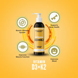 ANDROGENESIS Vitamin d3 k2 Maximum Strength Topical Gel - 15000+ IU Per Pump - The Sunshine Vitamin - Immune, Bone, and Joint Support