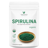 VELOTO Spirulina Powder Organic, Organic Spirulina Superfood Powder, Natural Antioxidants & Vitamins Supplement, Pure Vegan Protein for Immune Support, Non-GMO. Gluten-Free, 1 Pound (16 Ounce)